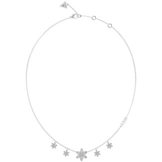 Guess White Lotus Halskette - Silber